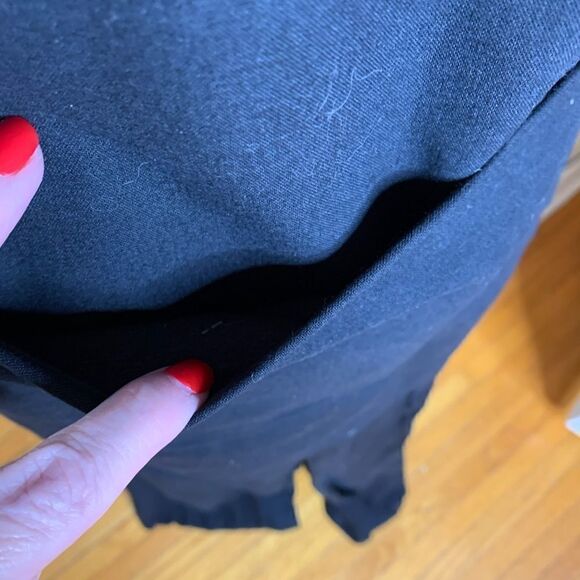 At Home with Susan Fleming personality apron “Sweet” black with tan thread - Picture 5 of 10